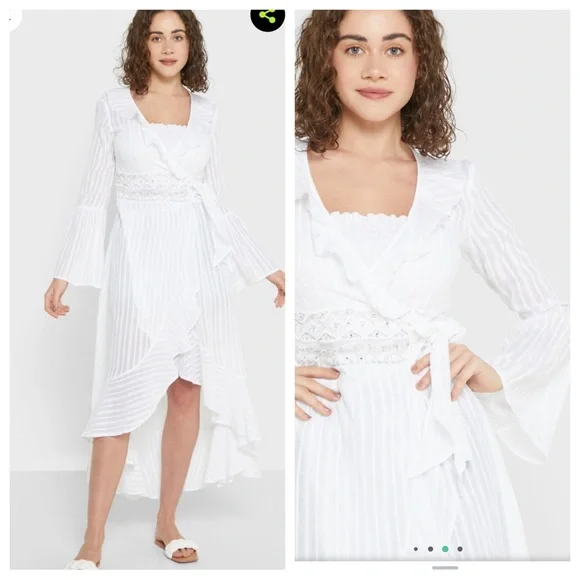 NWT! River Island Waterfall Maxi Beach Kaftan - Picture 2 of 8